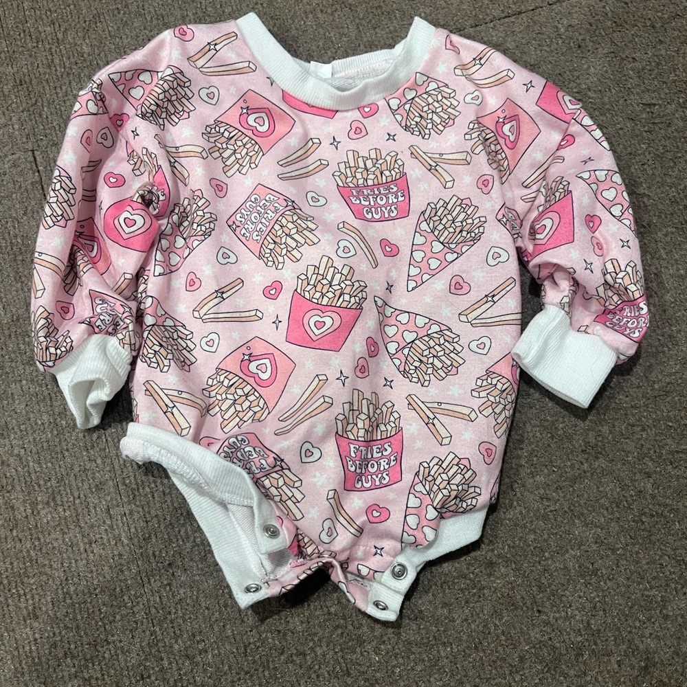 Cute Pink Baby Onesie with Fun Print